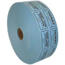 MH-USA 2” x 1 3/4” Blue Coupon/Raffle Tickets