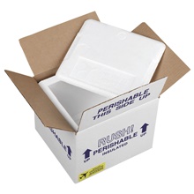 MH-USA 7" x 6" x 5 1/2" Overnite Insulated Shipper - 3/4" Foam Wall