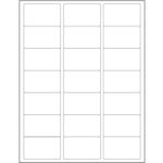 MH-USA 2 1/2 x 1 1/2" White Rectangle Laser Labels