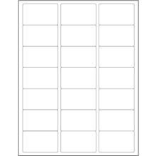 MH-USA 2 1/2 x 1 1/2" White Rectangle Laser Labels
