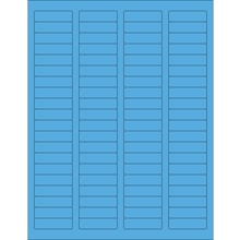 MH-USA 1 3/4 x 1/2" Fluorescent Blue Rectangle Laser Labels