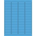 MH-USA 1 15/16 x 1/2" Fluorescent Blue Rectangle Laser Labels