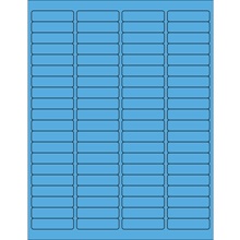 MH-USA 1 15/16 x 1/2" Fluorescent Blue Rectangle Laser Labels