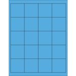MH-USA 2 x 2" Fluorescent Blue Rectangle Laser Labels