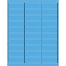 MH-USA 2 5/8 x 1" Fluorescent Blue Rectangle Laser Labels