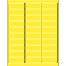 MH-USA 2 5/8 x 1" Yellow Rectangle Laser Labels