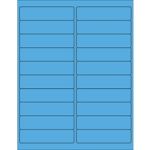 MH-USA 4 x 1" Fluorescent Blue Rectangle Laser Labels