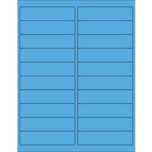 MH-USA 4 x 1" Fluorescent Blue Rectangle Laser Labels