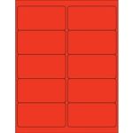 MH-USA 4 x 2" Red Rectangle Laser Labels