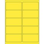 MH-USA 4 x 2" Yellow Rectangle Laser Labels