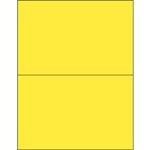 MH-USA 8 1/2 x 5 1/2" Yellow Rectangle Laser Labels