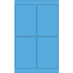 MH-USA 4 x 6" Fluorescent Blue Rectangle Laser Labels