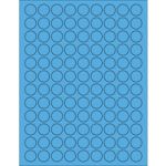 MH-USA 3/4" Fluorescent Blue Circle Laser Labels