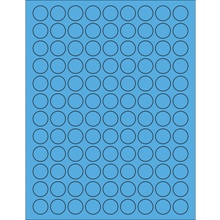 MH-USA 3/4" Fluorescent Blue Circle Laser Labels