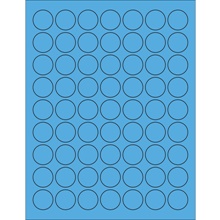 MH-USA 1" Fluorescent Blue Circle Laser Labels