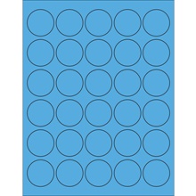 MH-USA 1 1/2" Fluorescent Blue Circle Laser Labels
