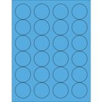 MH-USA 1 2/3" Fluorescent Blue Circle Laser Labels