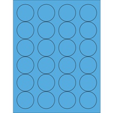 MH-USA 1 2/3" Fluorescent Blue Circle Laser Labels