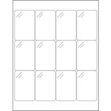 MH-USA 2 x 3 Pure Clear Rectangle Laser Labels