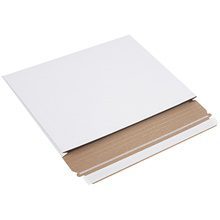MH-USA 17 x 14 x 1" White Stayflats® Gusseted Mailers
