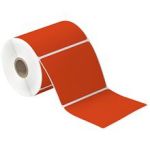 MH-USA 4 x 4" Red Desktop Direct Thermal Label