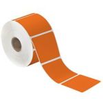 MH-USA 2 1/4 x 2" Orange Desktop Direct Thermal Label
