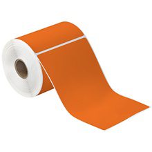 MH-USA 4 x 6 1/2" Orange Desktop Direct Thermal Label