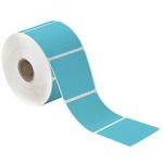 MH-USA 2 1/4 x 2" Blue Desktop Direct Thermal Label