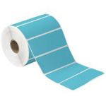 MH-USA 4 x 1 1/2" Blue Desktop Direct Thermal Label