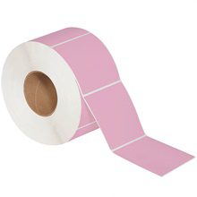 MH-USA 4 x 4" Pink Thermal Transfer Labels