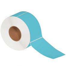 MH-USA 4 x 6 1/2" Blue Direct Thermal Labels
