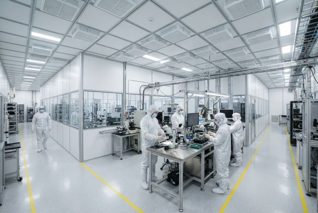 Modular clean room modules installed in a modern facility