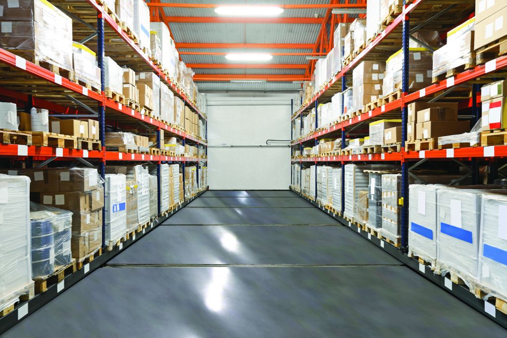 Museum collection storage on mobile shelving