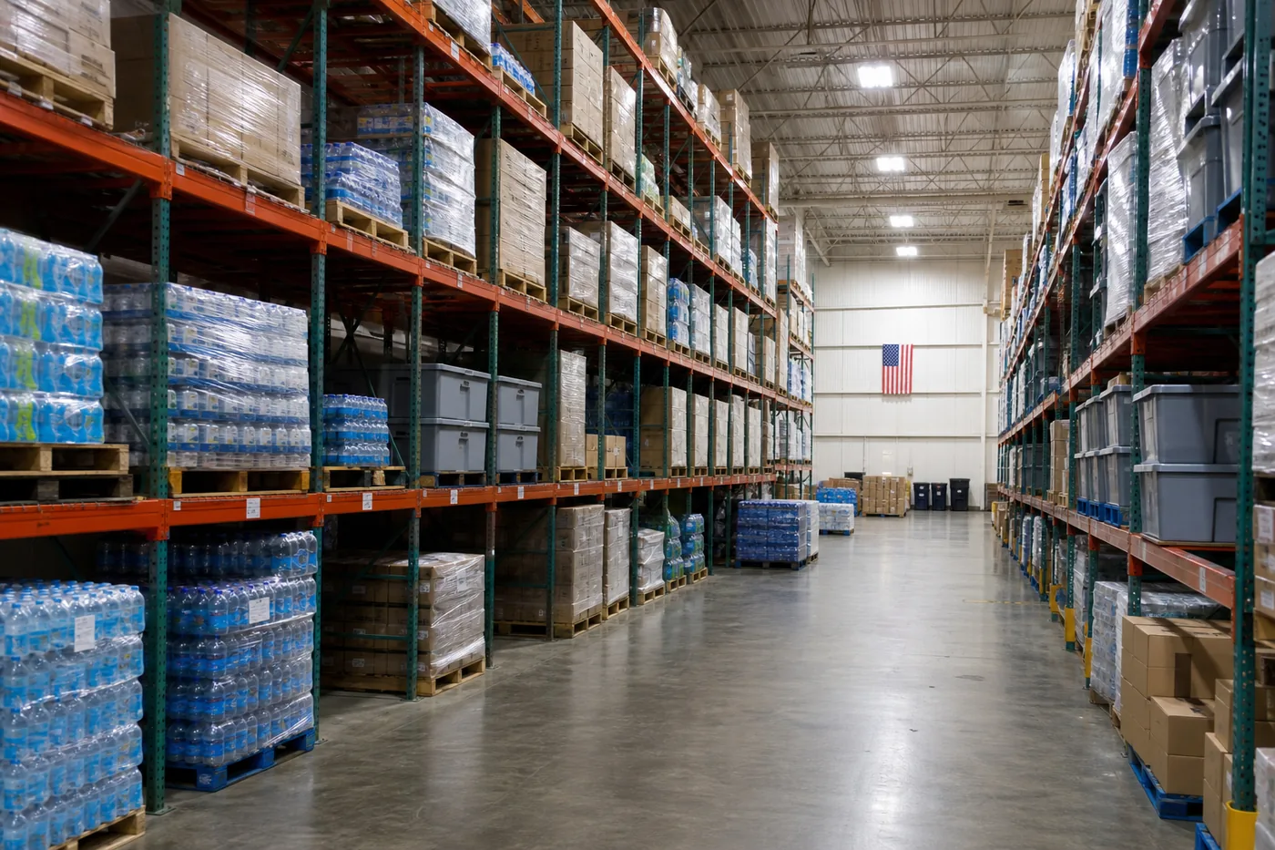 Staging racks and shelving for emergency operations and disaster response inventories