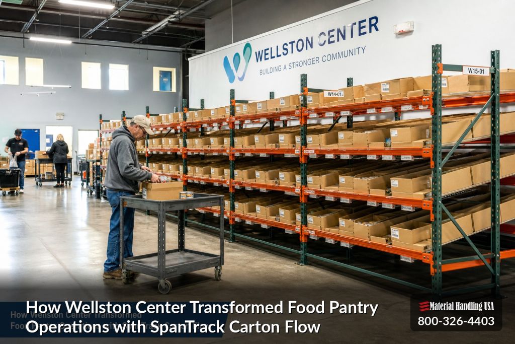 How Wellston Center Transformed Food Pantry Operations with SpanTrack Carton Flow - wellston center spantrack case study