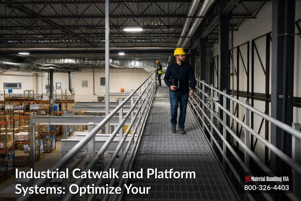Industrial catwalk providing elevated walkway access
