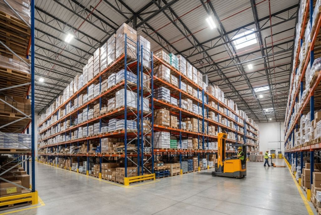 Structural bolted pallet racking upright frame