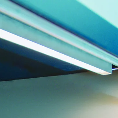 Integrated LED light strip mounted inside an Aurora InterActivwall module bay