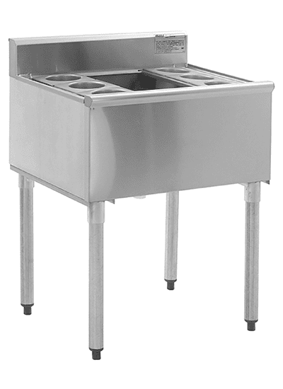 2200 Series cocktail unit with insulated ice bin and bullnose front edge