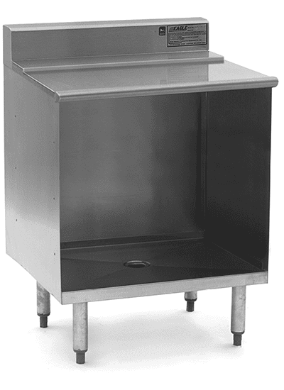2200 Series glass rack storage unit with recessed workboard top