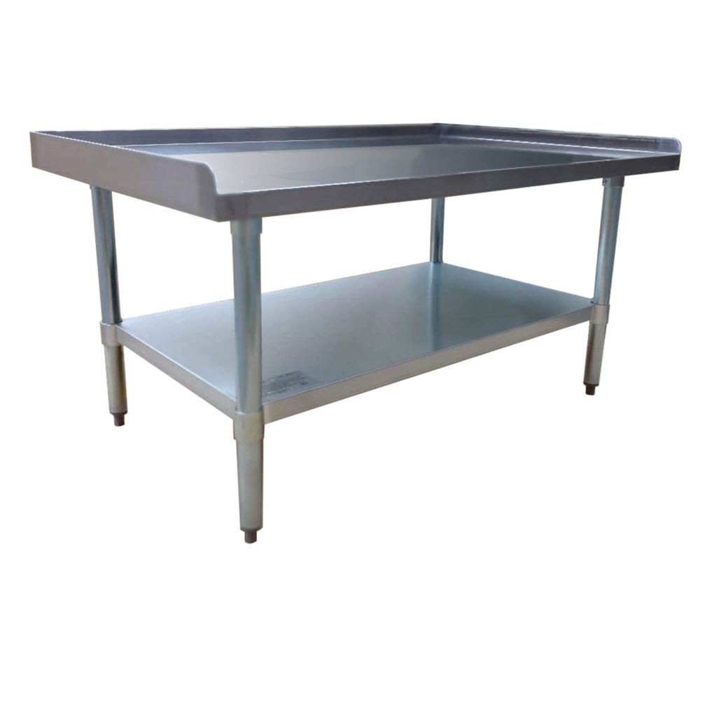 Blendport stainless steel equipment stand with recessed gussets and upturn