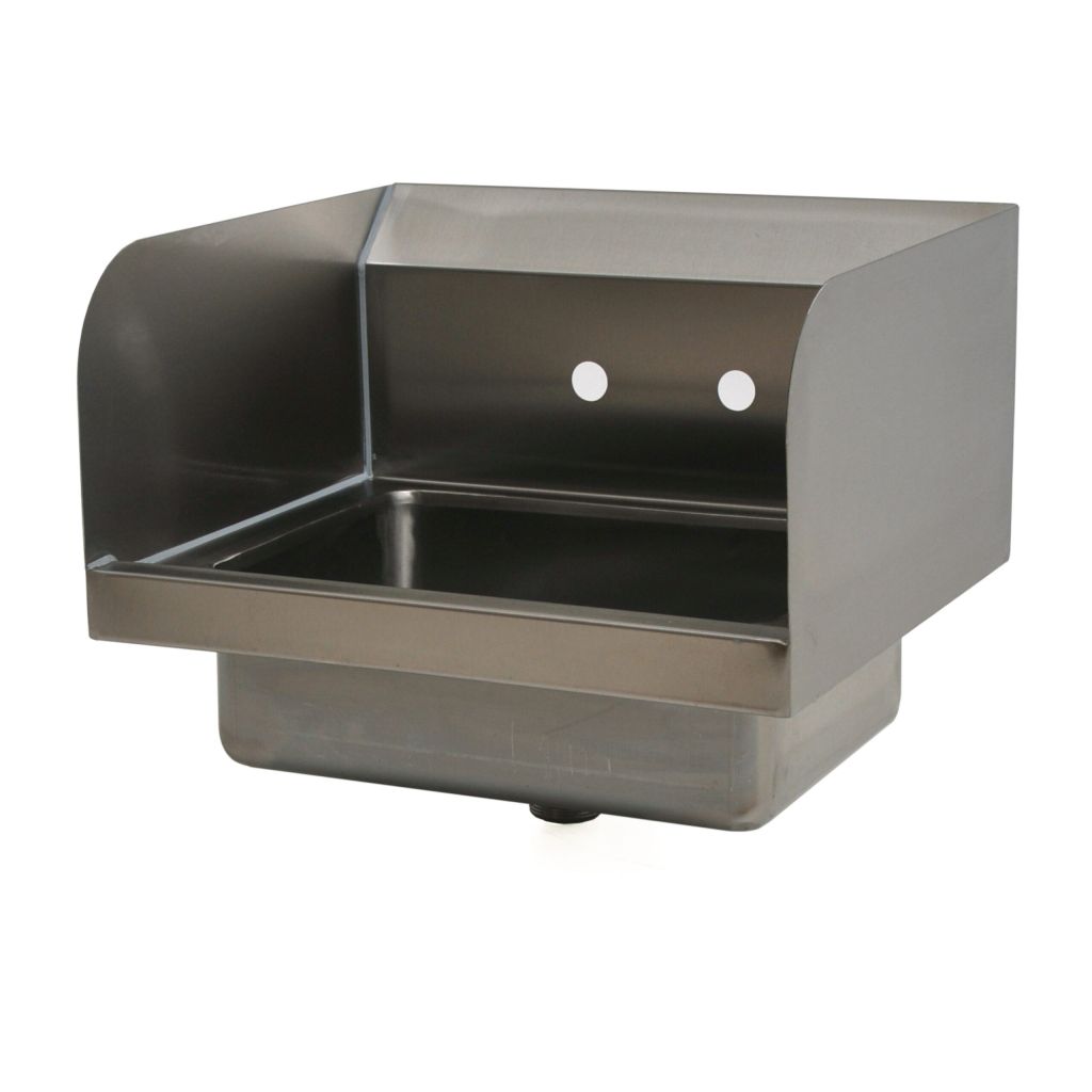 Blendport wall mounted stainless steel hand sink with side splashes