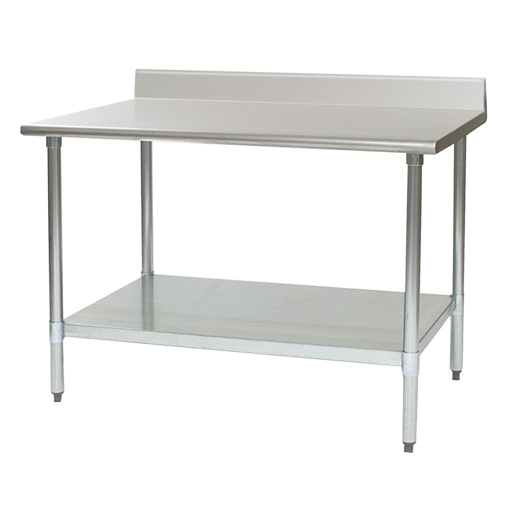 Blendport KL Series economy stainless steel worktable with galvanized legs and undershelf