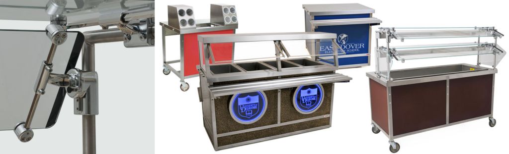 Modular cafeteria serving line for Boise State University campus dining