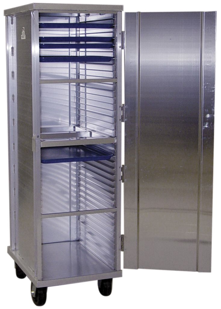 Enclosed aluminum pan rack with welded side panels for truck transport