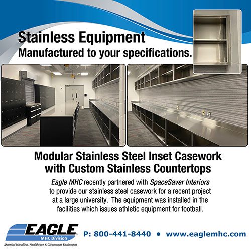Eagle stainless steel cleanroom equipment range including benches and workstations