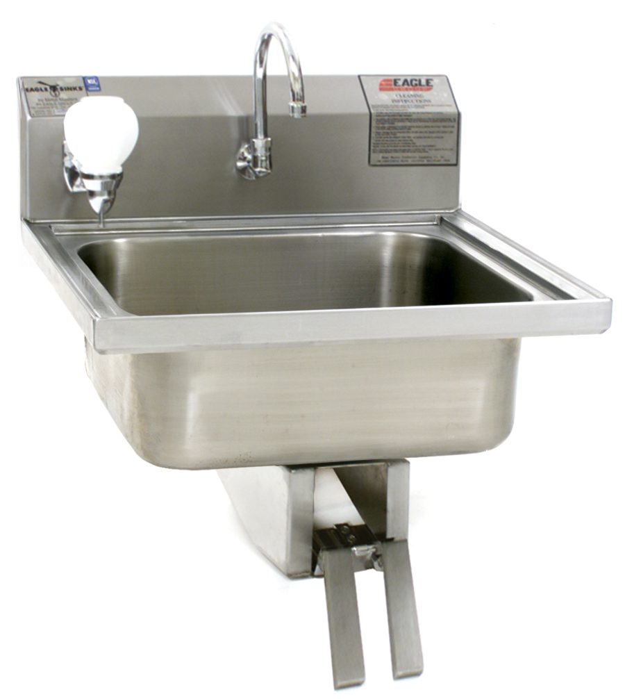 Eagle MHC stainless steel lavatory sink with gooseneck faucet
