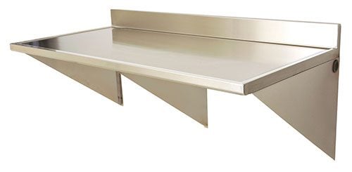 Wall mounted stainless steel laboratory table for wash down environments