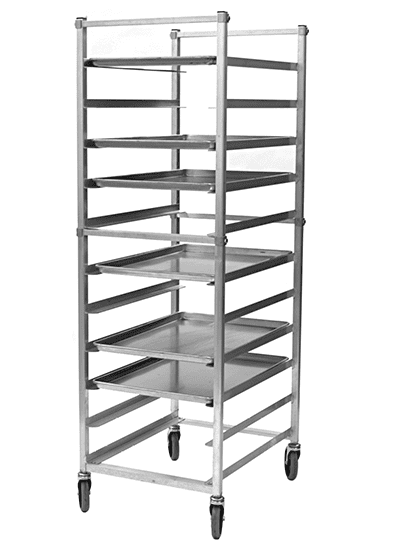 Panco 18 Series deluxe pan rack in aluminum and stainless steel construction