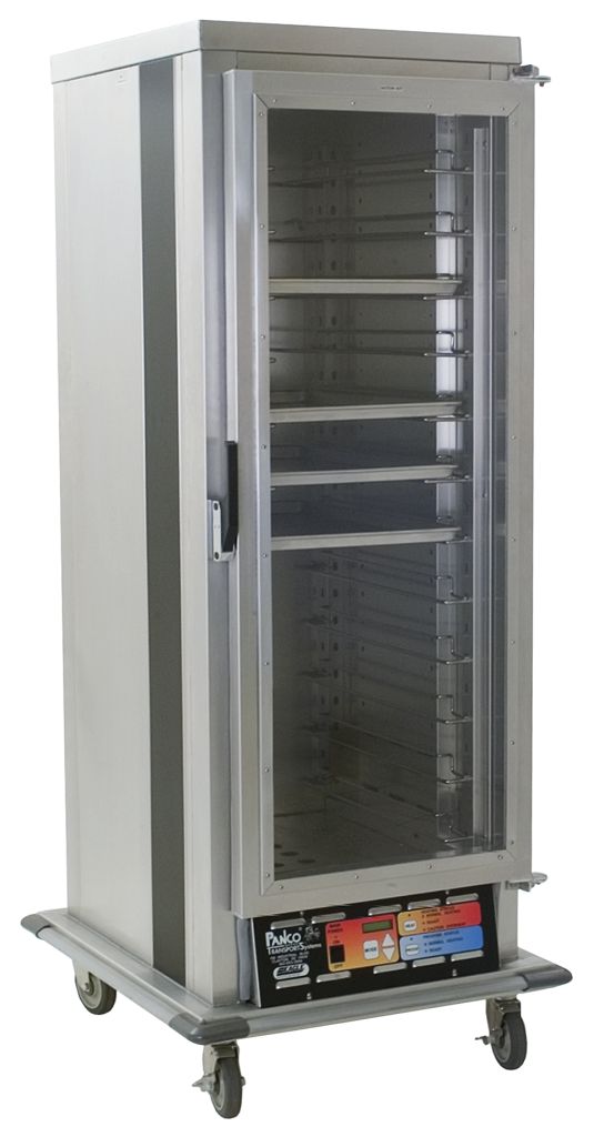 Heated proofing transport cabinet with adjustable humidity control